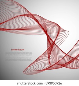 Abstract background with smooth lines and text
