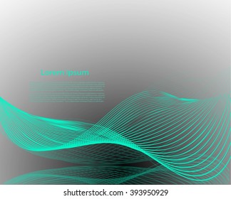 Abstract background with smooth lines and text