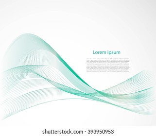 Abstract background with smooth lines and text