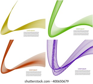Abstract background with smooth lines and text