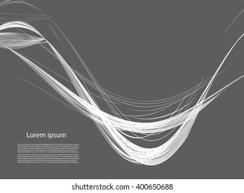 Abstract background with smooth lines and text