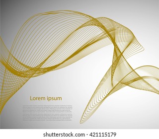 Abstract background with smooth lines and text