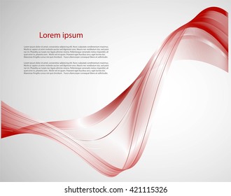 Abstract background with smooth lines and text