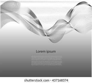 abstract background with smooth lines and text