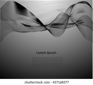 abstract background with smooth lines and text