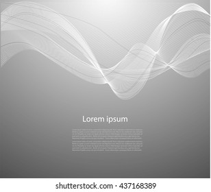 abstract background with smooth lines and text