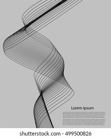 Abstract background with smooth lines and text