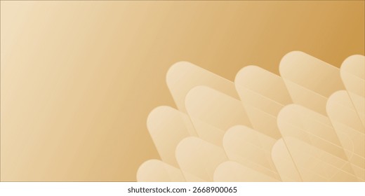 Abstract Background with Smooth Overlapping Layers in Warm Beige Tones