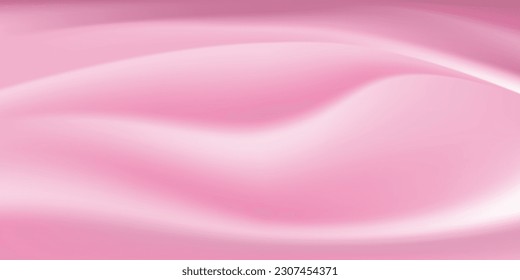 Abstract Background Smooth Pink Gradient Mesh Wave Design. Soft Background Template Vector