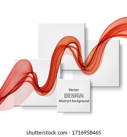 
Abstract background, smooth red wave, creative smoky wave vector. Brochure template. Design element