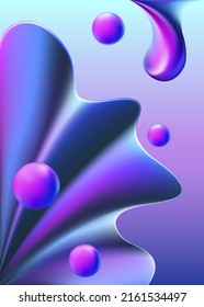 Abstrakter Hintergrund.
Glatte Formen in violetten Tönen. Vektorgrafik.