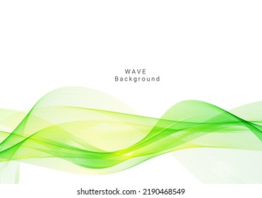 Abstract background with smooth stylish green color wave vector