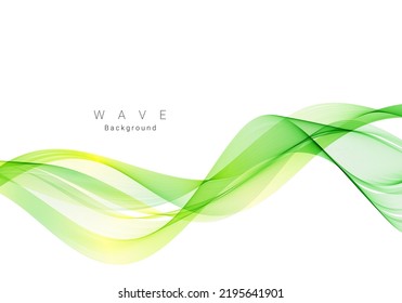 Abstract background with smooth stylish green color wave vector