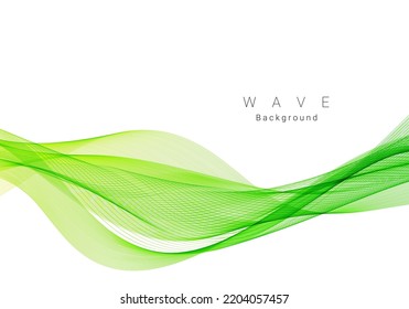 Fondo abstracto con un vector de onda de color verde suave