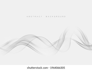 Abstract background with smooth swoosh line gray lane.