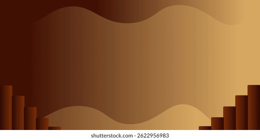 Fundo abstrato com ondas suaves de cor caramelo. apresentação
