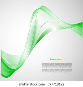 abstract background with smooth waves and text