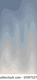Abstract background with smooth wavy lines. Gradient from dark blue to light beige.
