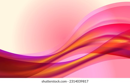 fondo abstracto con líneas onduladas suaves en colores rosa y naranja