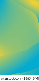 Fondo Abstractas con líneas onduladas suaves en azul y amarillo Gradiente