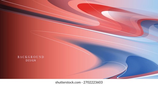 Fondo Abstractas con líneas onduladas suaves en colores rojos