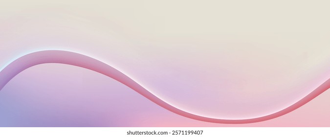 Abstract background with smooth, wavy pastel gradients. The background features soft pink and purple hues, creating a serene atmosphere. Minimal abstract wavy gradient vector background