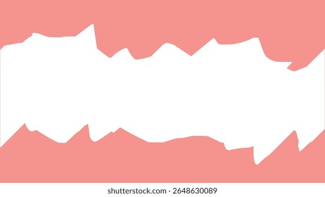 Abstract background with smooth white wave shape on soft red backdrop. Minimal and modern design with clean layout, perfect for banners, presentations, or graphic templates.