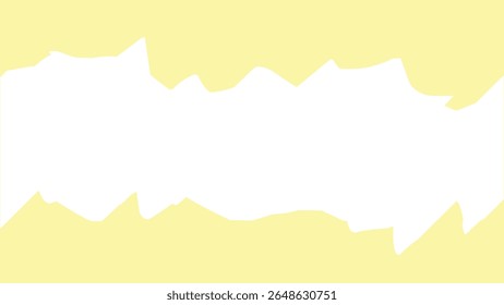 Abstract background with smooth white wave shape on soft yellow backdrop. Minimal and modern design with clean layout, perfect for banners, presentations, or graphic templates.
