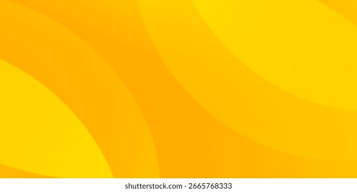 Plano de fundo abstrato com gradiente suave de amarelo para laranja e formas em camadas curvas. Vetor EPS 10