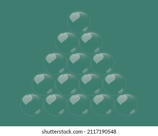Fondo abstracto con bolas de billar sonrientes. Diseño de vectores para empresas, corporaciones, instituciones, fiestas, festivos, seminarios, presentaciones y charlas, sitios web, página web, fondo de teléfono. Corazones.