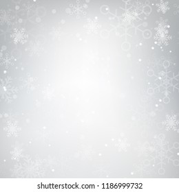 Abstract background snow falling against grey background vector illustration