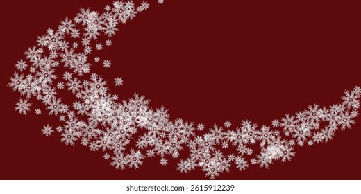 Abstract background Snowflake on Red Background in Christmas holiday christmas background red