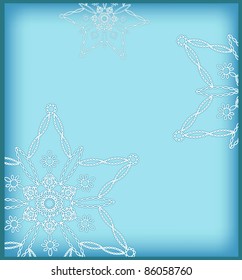 abstract background with snowflake stylized under lace