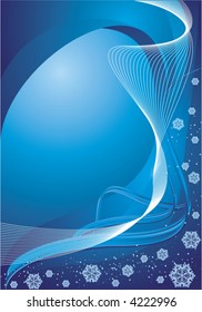 abstract background with snowflake - vector