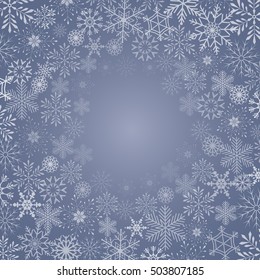 Abstract Background with snowflake, vector illustration