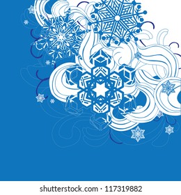 abstract background with snowflakes