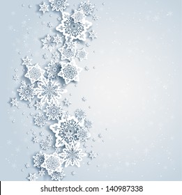 Abstract background with snowflakes