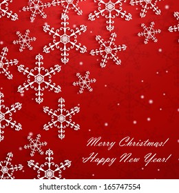 Abstract background with snowflakes