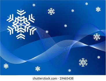 Abstract background with snowflakes