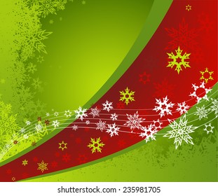 Abstract background with snowflakes.
