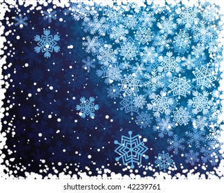 Abstract background with snowflakes.