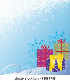 Abstract background with snowflakes