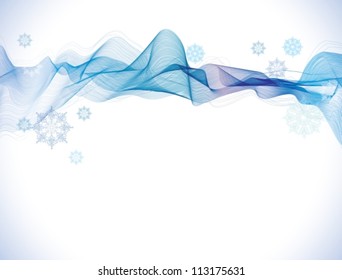 Abstract Background with snowflakes, illustration, vector