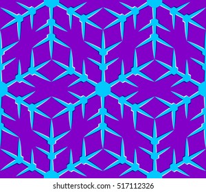 Abstract background with snowflakes (motion illusion). Seamless pattern.
