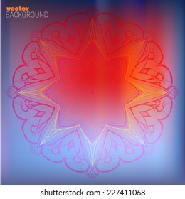Abstract background with snowflakes. Multicolor vibrant background. Christmas background for congratulations.