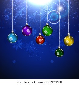 Abstract background with snowflakes new year.