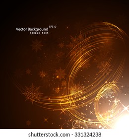 Abstract background with snowflakes new year.