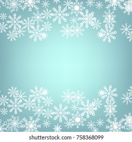 Abstract background. Snowflakes. Set. Different. Snow. Winter. New Year's and Christmas.