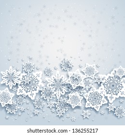 Abstract background with snowflakes. Space for your text
