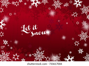 Abstract background with snowflakes. Vector art